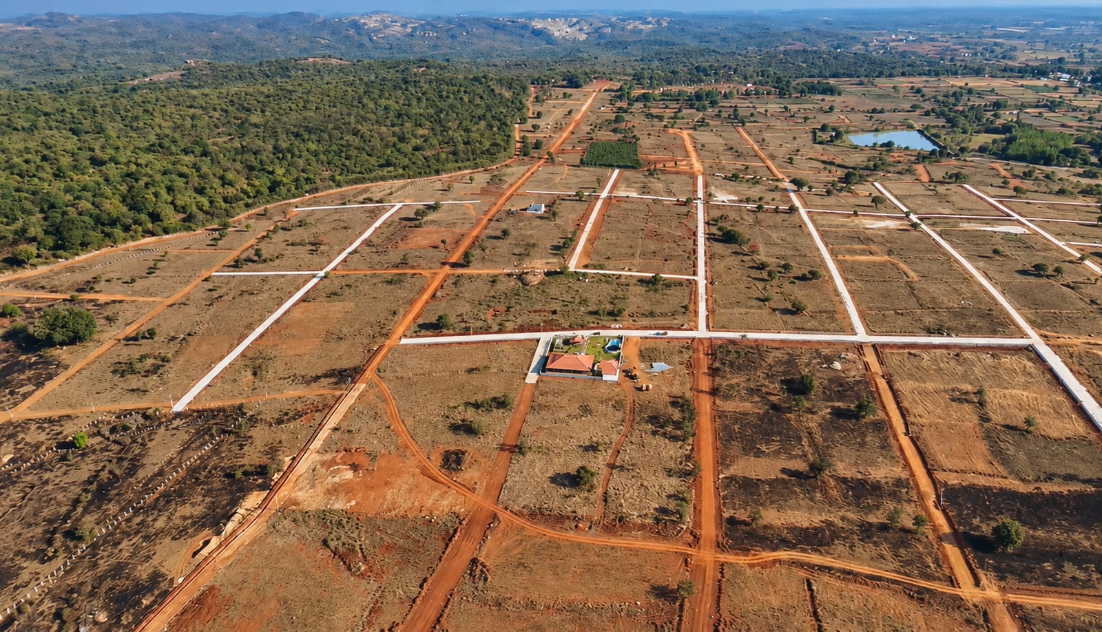 r Aerial Rural Plot Development